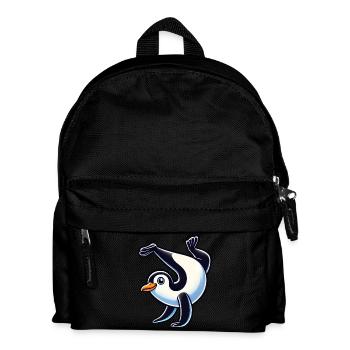 Penguin Handstand Cute Comic Gymnastics - Kids' Backpack - black - Front