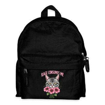 Rage Consumes Me Lustiges Katzenblümchen - Kinder Rucksack - Schwarz - Vorne