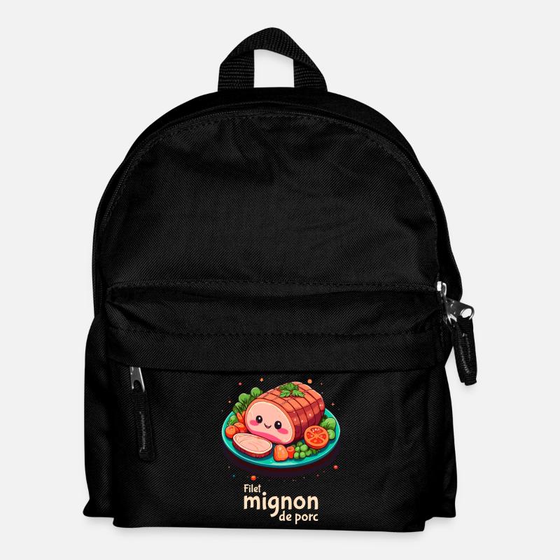 Schweinefilet - Klartext - Kinder Rucksack - Schwarz