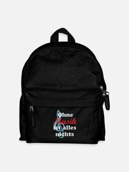 musik - Kinder Rucksack - Schwarz