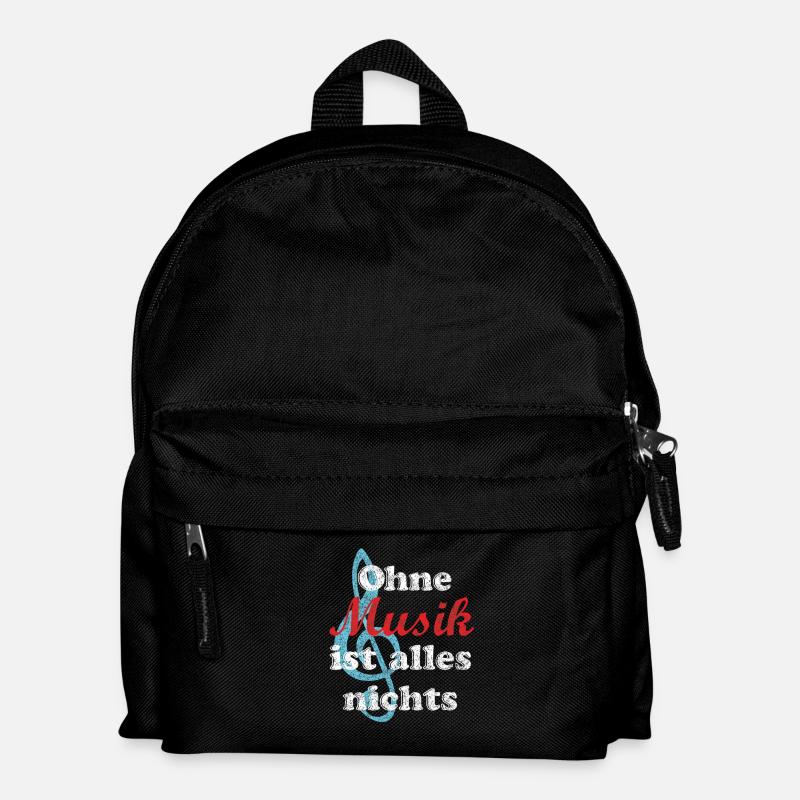 musik - Kinder Rucksack - Schwarz