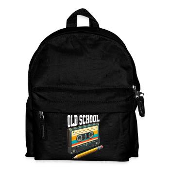 Cassette Old School Cassette Mixtape - Kids' Backpack - black - Front