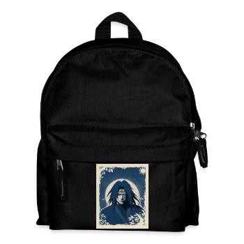 Anime-Charakter-Porträt - Kinder Rucksack - Schwarz - Vorne
