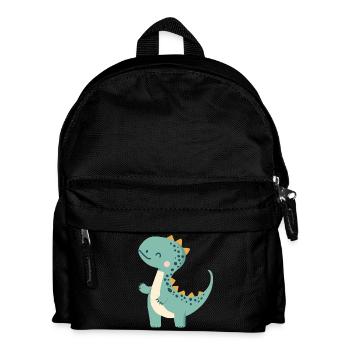 Knuddel Dino - Kinder Rucksack - Schwarz - Vorne