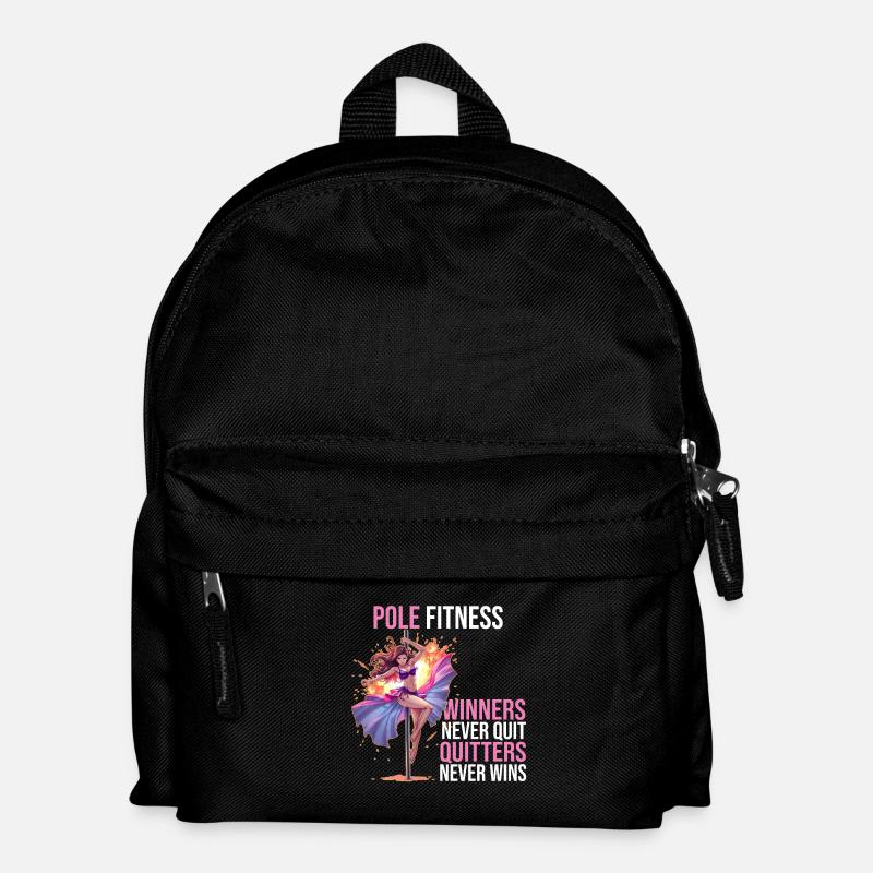 Pole dance - Winners never out Quitters never wins - Kids' Backpack - black