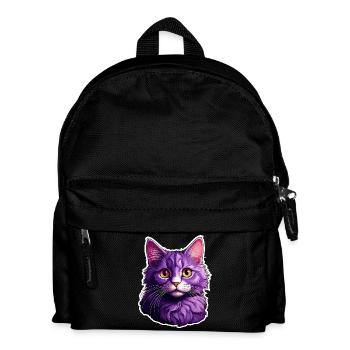 Cat modern design - Kids' Backpack - black - Front