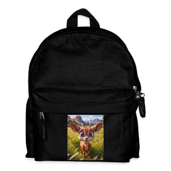 super cute african animals– Antelope - Kids' Backpack - black - Front