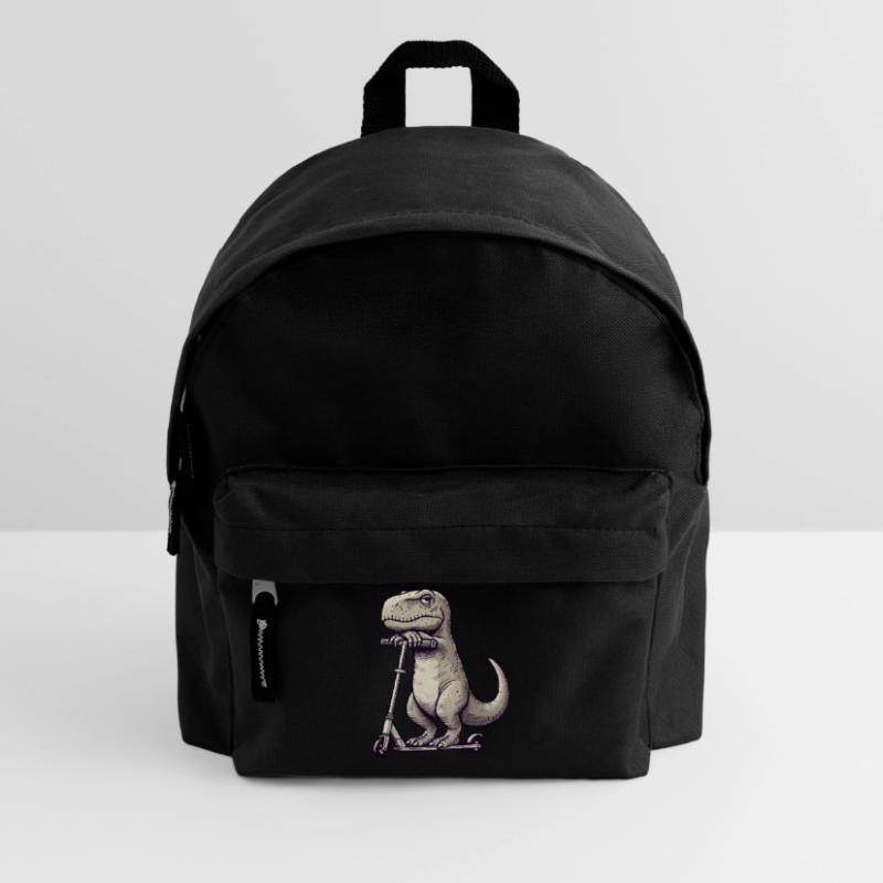 Grumpy Dino T-Rex sur Kickroller Comic Sac à dos Enfant