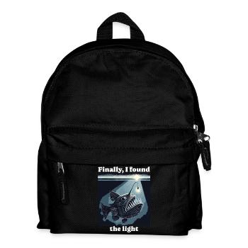 Anglerfish Found The Light Angler Fish - Kids' Backpack - black - Front