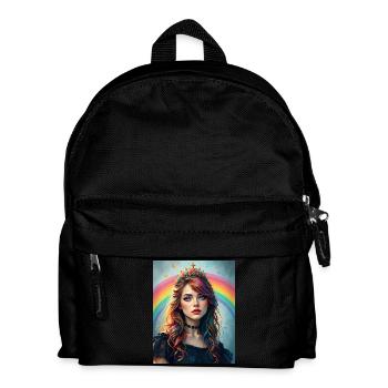 Rainbow Punk Princess - Kinder Rucksack - Schwarz - Vorne