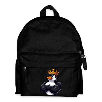 Muscular Penguin King Fitness Workout - Kids' Backpack - black - Front