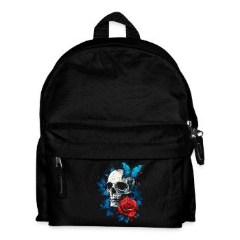 Skull Skull Butterfly Rose Flower - Kids' Backpack - black - Front