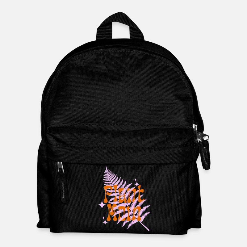 Plant Mama Stylisches Print-Motiv - Kinder Rucksack - Schwarz