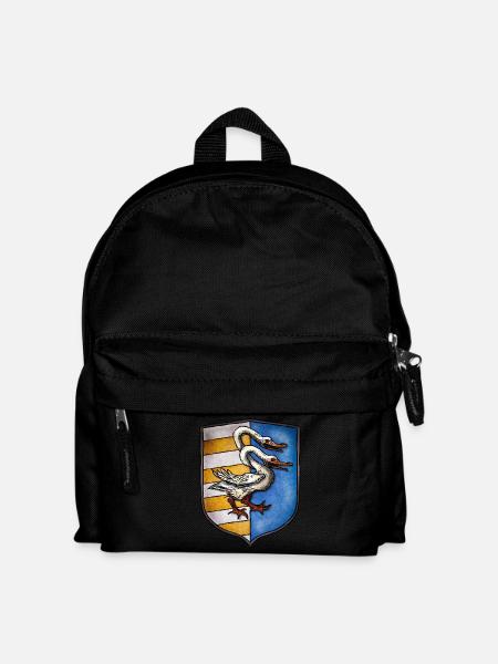Coat of arms two-headed swan - Kids' Backpack - black
