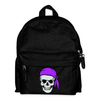 crâne pirate - Sac à dos Enfant - noir - Devant