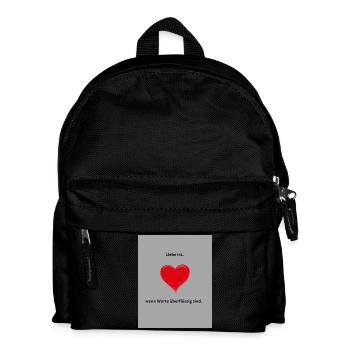 Worte überflüssig - Kinder Rucksack - Schwarz - Vorne