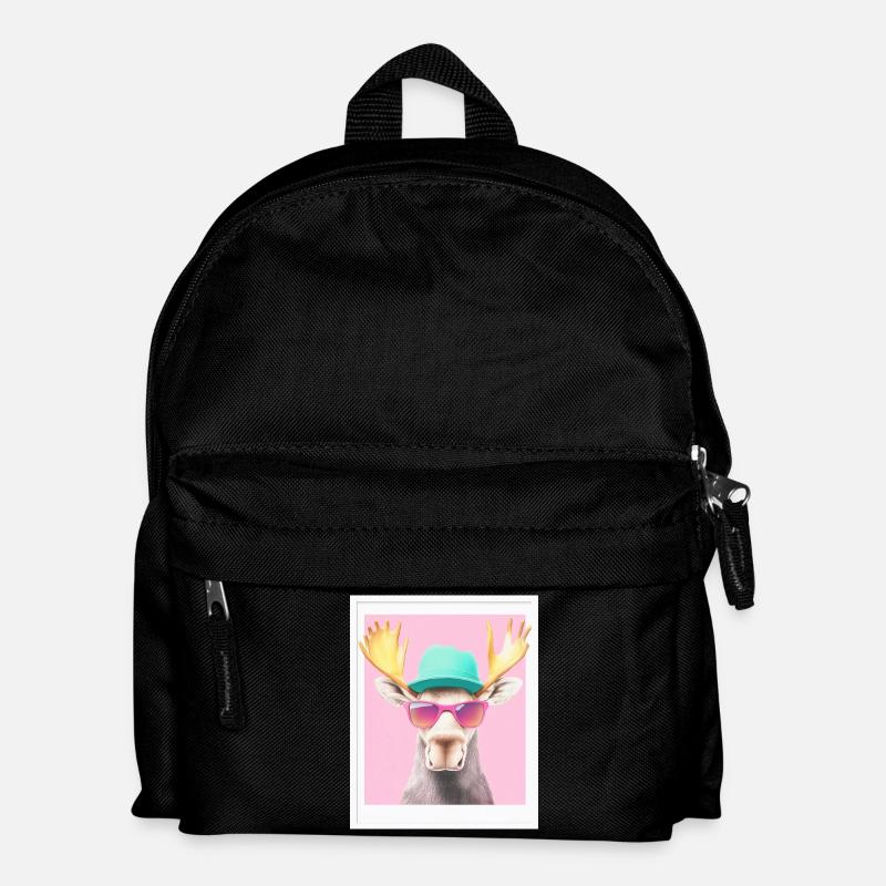 Elch - Kinder Rucksack - Schwarz
