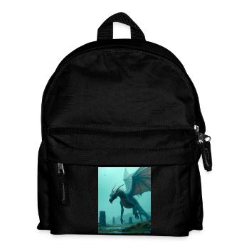 Tsmok, Belarusian Slavic dragon of treasure and st - Kids' Backpack - black - Front