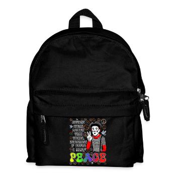 Frieden ist das Wichtigste - Kinder Rucksack - Schwarz - Vorne