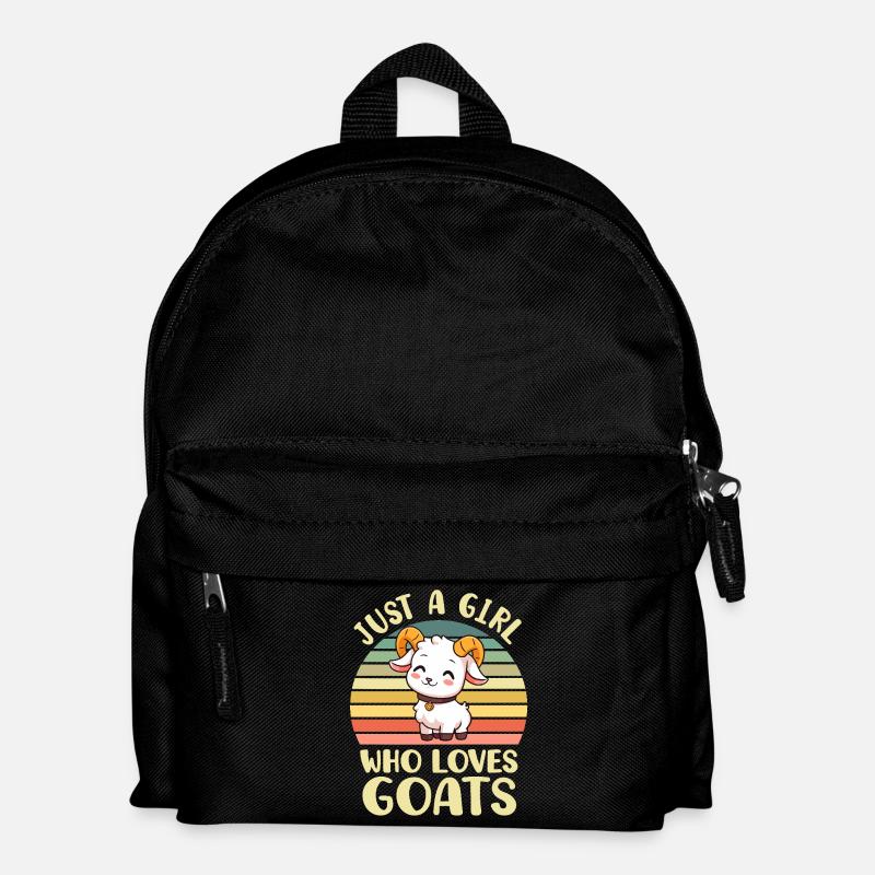 Ziege Geiss - Kinder Rucksack - Schwarz