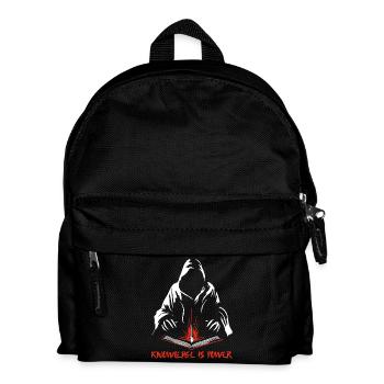 Wissen ist Macht - Kinder Rucksack - Schwarz - Vorne