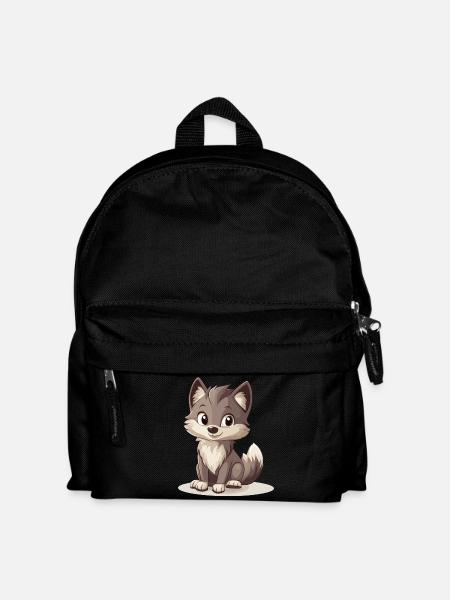 petit loup - Sac à dos Enfant - noir
