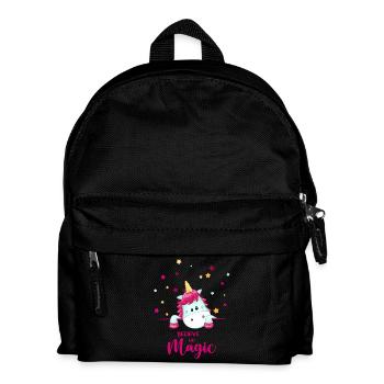 Einhorn Magie - Kinder Rucksack - Schwarz - Vorne