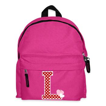 Letter l heart - Kids' Backpack - fuchsia - Front