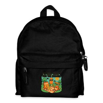Ich bin nur wegen der Snacks hier - Kinder Rucksack - Schwarz - Vorne