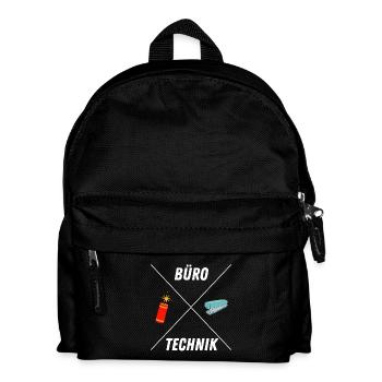 BUROTECHNIK - Kinder Rucksack - Schwarz - Vorne