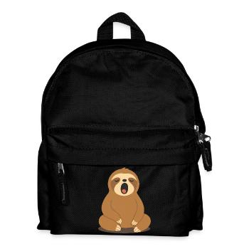 yawning sloth – pure peace and relaxation - Kids' Backpack - black - Front