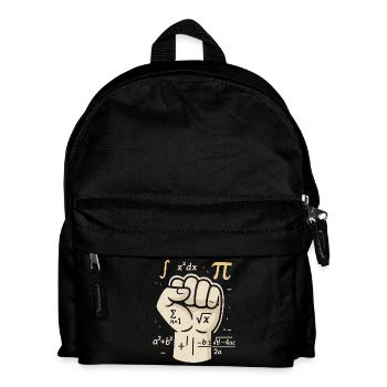 Les mathématiques au lieu du poing – les problèmes sont résolus avec le cerveau - Sac à dos Enfant - noir - Devant