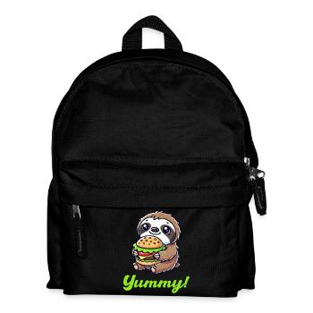 Burger de paresseux 1 - Sac à dos Enfant - noir - Devant