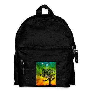 Child on the swing - Kids' Backpack - black - Front