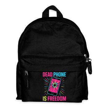 Dead Phone is Freedom - Kinder Rucksack - Schwarz - Vorne