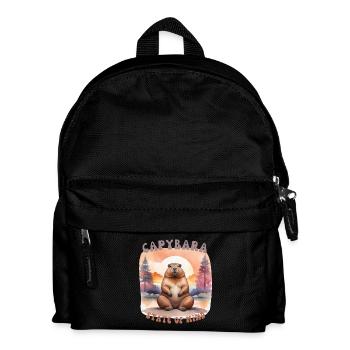 Capybara State of Mind – Chill & Calm Design - Kids' Backpack - black - Front