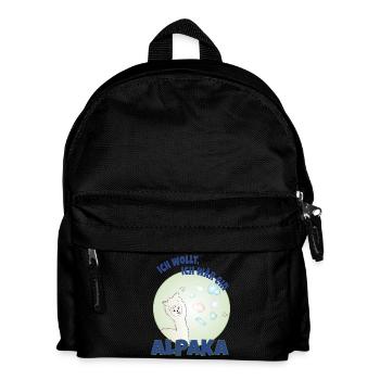 Ich wollt, ich wär ein Alpaka - Kinder Rucksack - Schwarz - Vorne