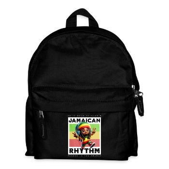 Jamaican Rhythm Motif - Kids' Backpack - black - Front