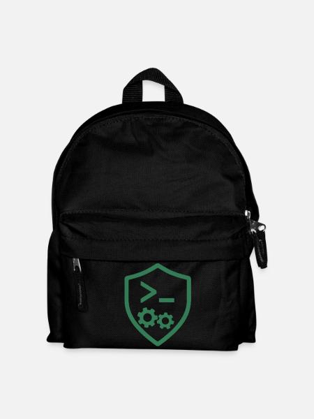 Code Shield with Gears - Kids' Backpack - black