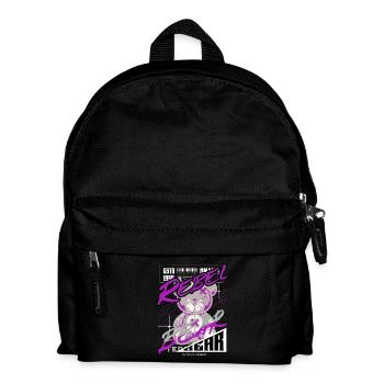 Rebel Bear Streetwear Shirt Graffiti Teddy Bär - Kids' Backpack - black - Front