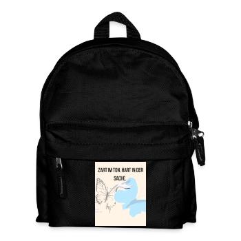 Gentle empathy with butterfly and stork - Kids' Backpack - black - Front