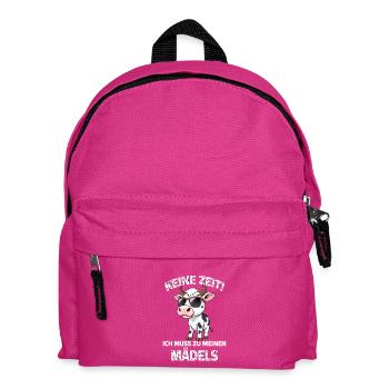 Kuh Bauern Sprüche Bauernhof Landwirtschaft Rind - Kinder Rucksack - Fuchsia - Vorne