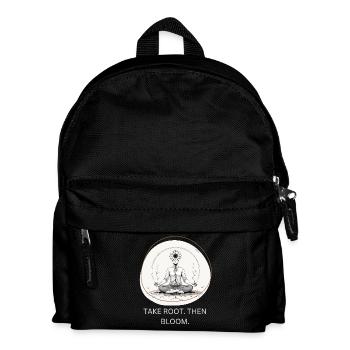 Blumen-Meditiation mit Wurzelverbindung - Kinder Rucksack - Schwarz - Vorne