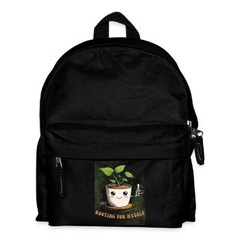 Süßer Blumentopf mit  charme - Kinder Rucksack - Schwarz - Vorne