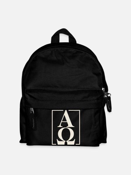 Christlich Alpha Omega Symbol Glaube Hoffnung - Kinder Rucksack - Schwarz