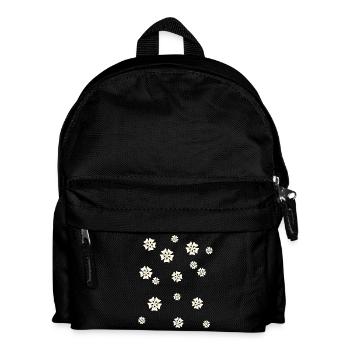 Blumenmuster in schlichtem Stil - Kinder Rucksack - Schwarz - Vorne