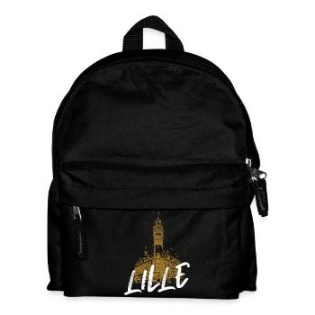 Tour du Vieux-Lille avec calligraphie - Sac à dos Enfant - noir - Devant
