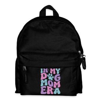 In My Dog Mom Era Pastell Pfoten - Kinder Rucksack - Schwarz - Vorne
