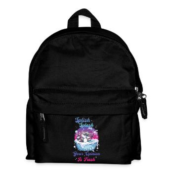 Waschbär Splish Splash - Kinder Rucksack - Schwarz - Vorne