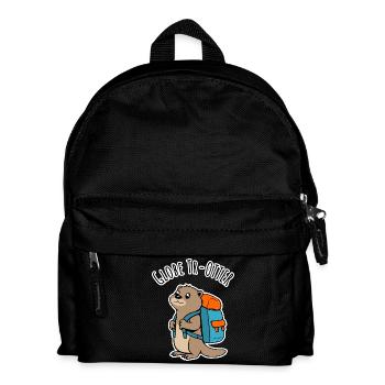 Ein Backpacker Otter auf Reisen ein Globe Tr-Otter - Kinder Rucksack - Schwarz - Vorne